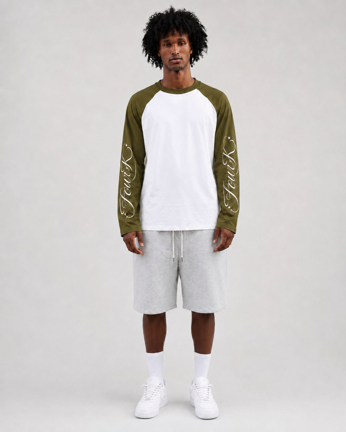FourK Signature Cropped Longsleeve – Olive Green