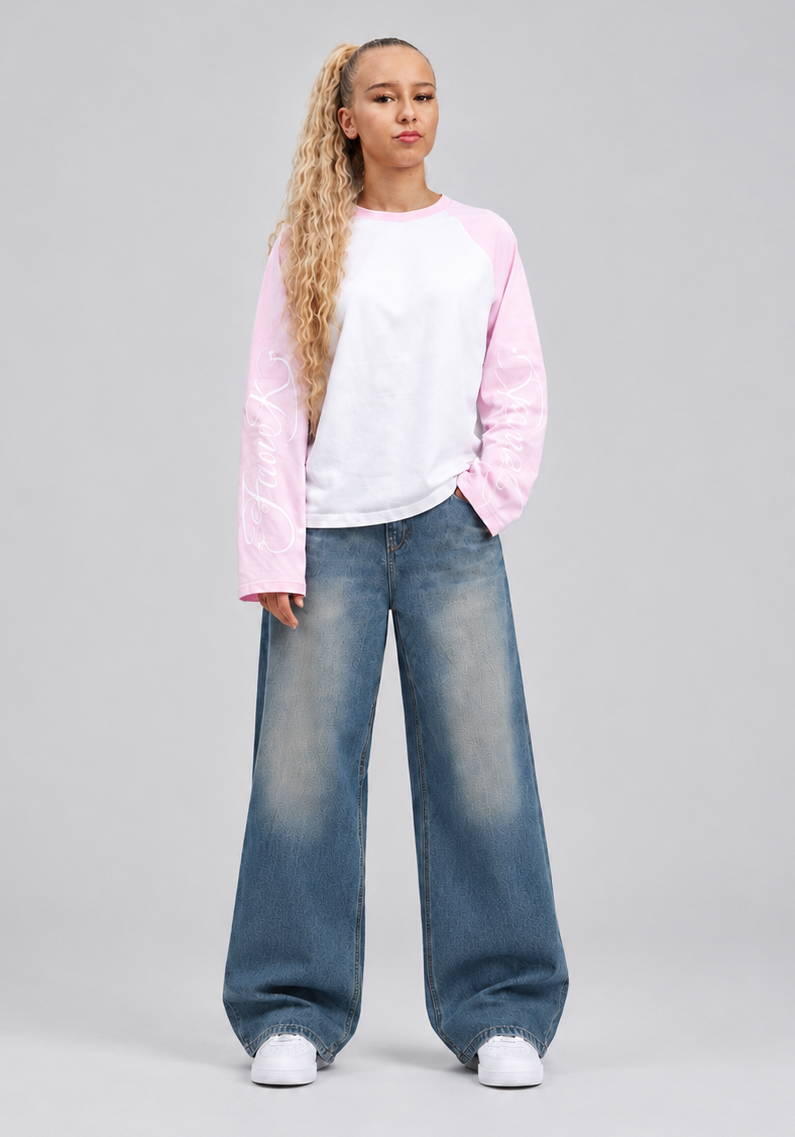 FourK Signature Cropped Longsleeve – Pink