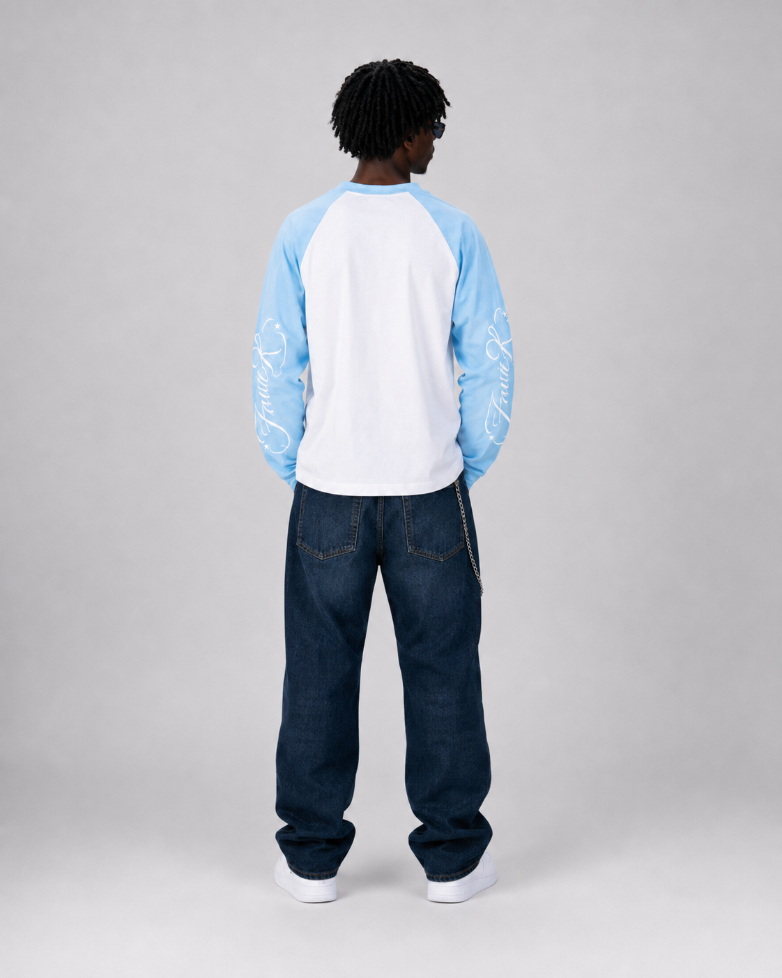 FourK Signature Cropped Longsleeve – Baby Blue